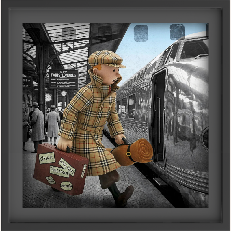 Tintin on the Train