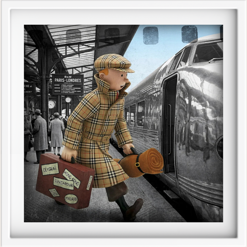 Tintin on the Train