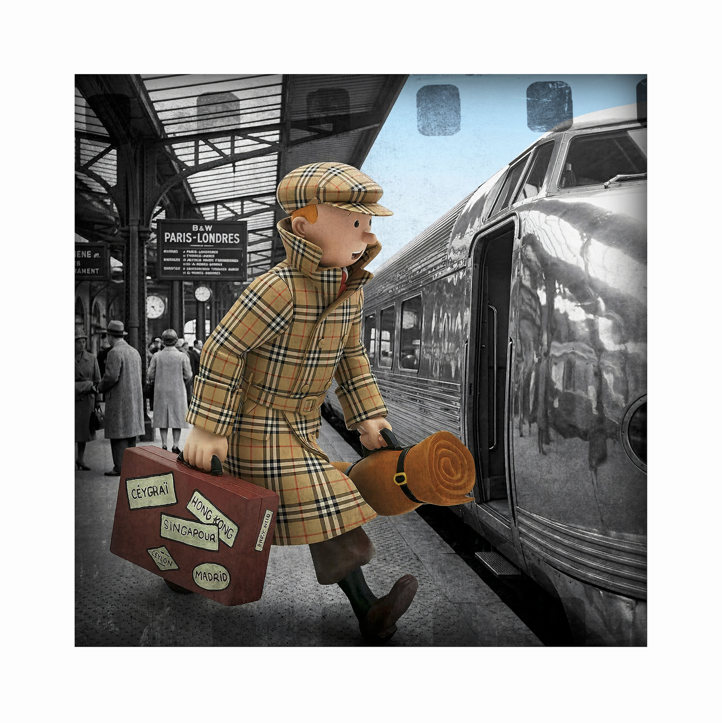 Tintin on the Train