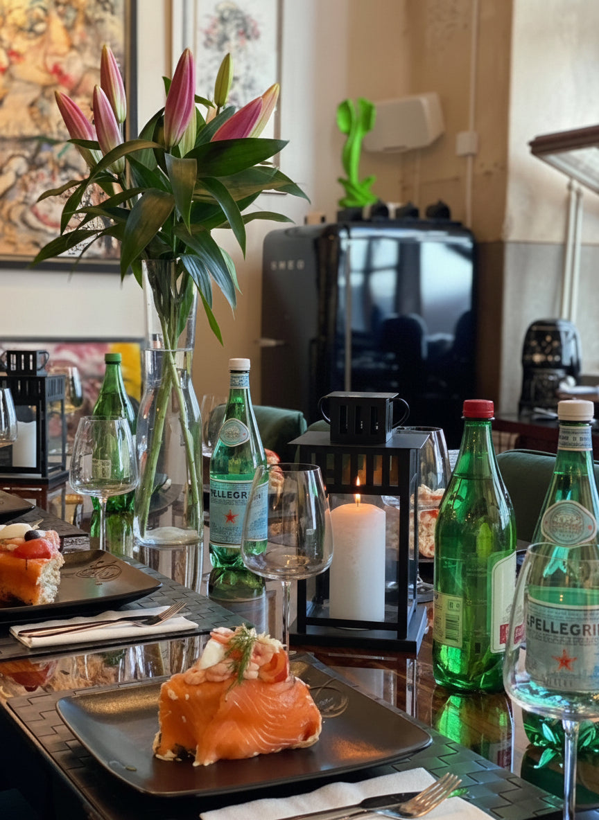 konst event i galleri med mat och dryck Gallery Art Events 